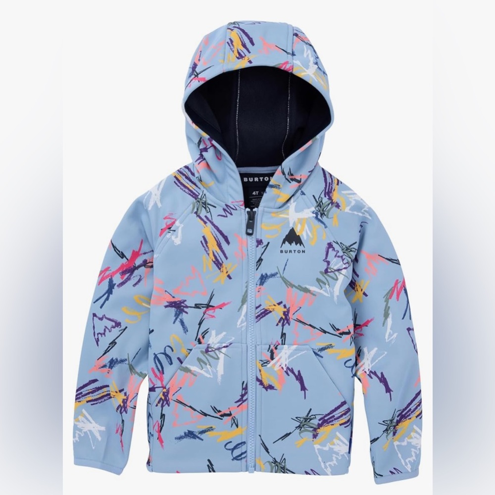 Toddlers' 3T Burton Crown Weatherproof Full-Zip Fleece NWT in Scribble pattern